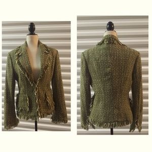 Sans 🐰Souci Blazer Large Olive Green